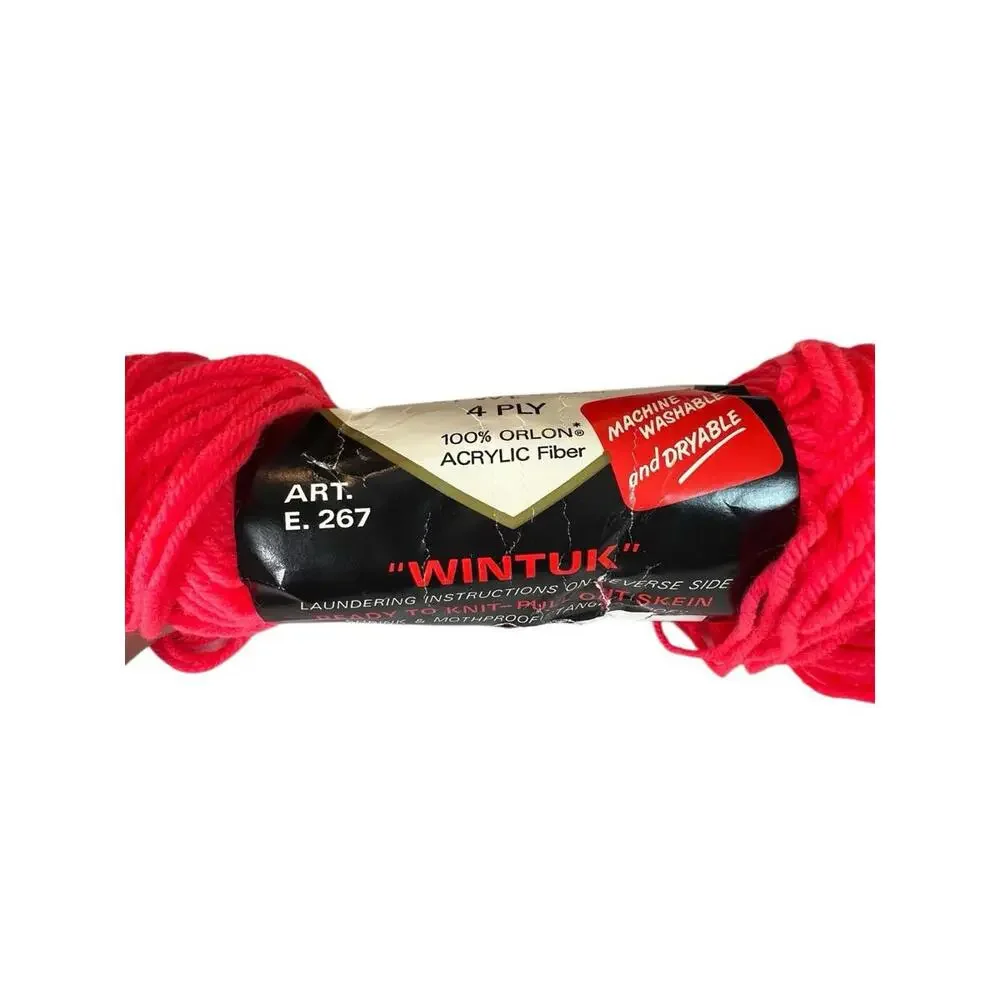Vintage Red Heart Wintuk Orlon Acrylic Yarn - 1 Skein‎ Color Melon #900
